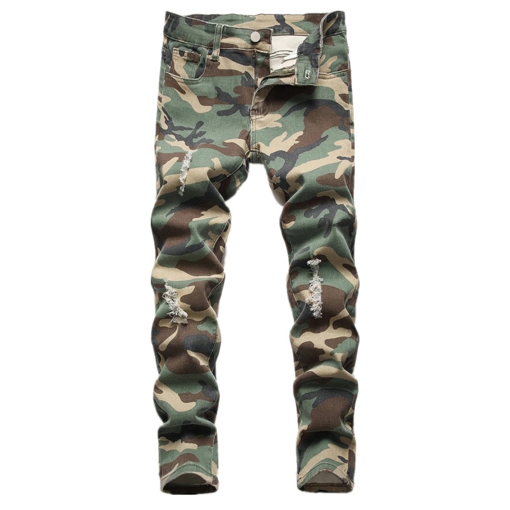 NWT FREDD MARSHALL boys size 12 skinny fit distressed camo jeans new with tags